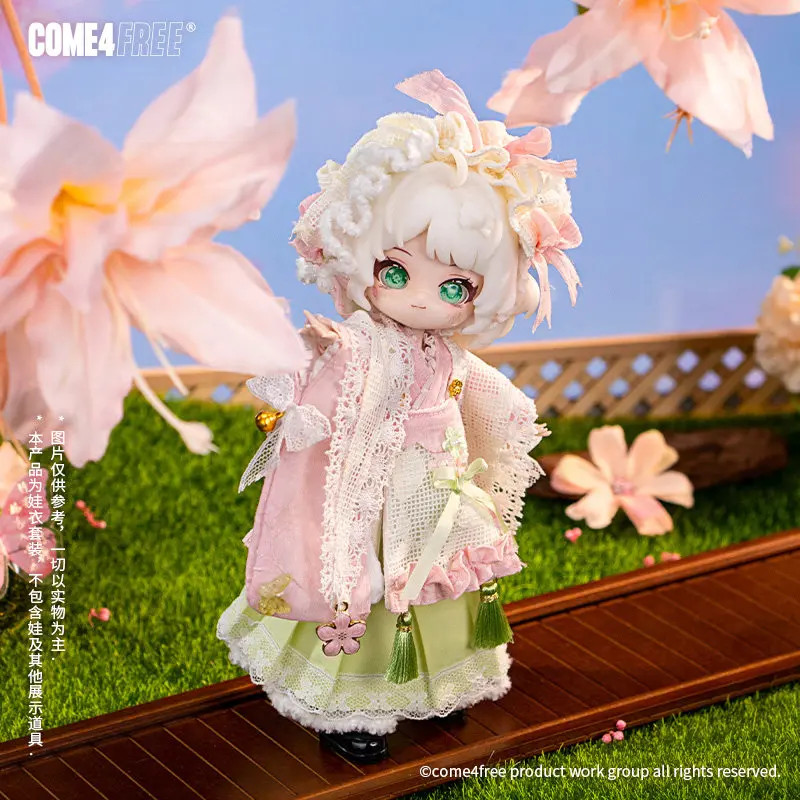 Come4free 1/12 Scale Bjd Doll Clothes Spring Cherry Blossom Dessert Series Kimono Dress Set For Mini Bjd Dolls Outfit Gift - view 6