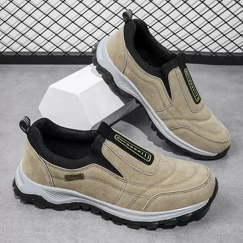 

Sizes 35-50 Men's Slip-On Hiking Shoes Breathable Non-slip Outdoor Trekking Sneakers Wear-resistant Lightweight Walking Shoes 신발