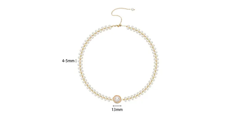 lingzhiwu Handmade Natural Pearls Necklace Female Luxury Top Quality ChokerNecklace French Handmade Clavicle Chain New Arrive