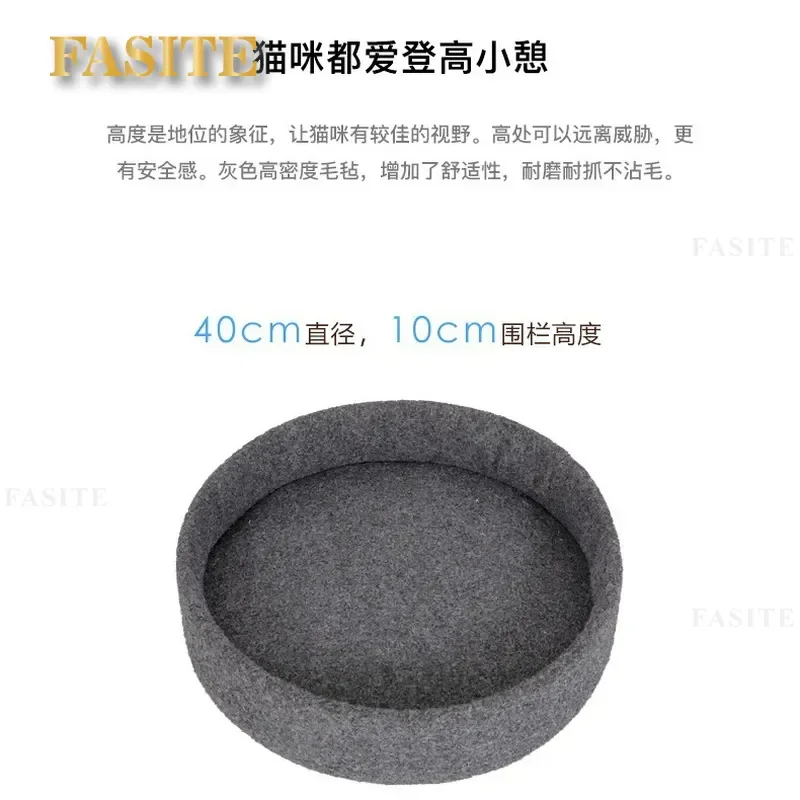 For Finnish Pine Capsule Hotel Cat Climber Scratching Post with Paw Board Toy Nest Bed Durable Multi-level Activity Center