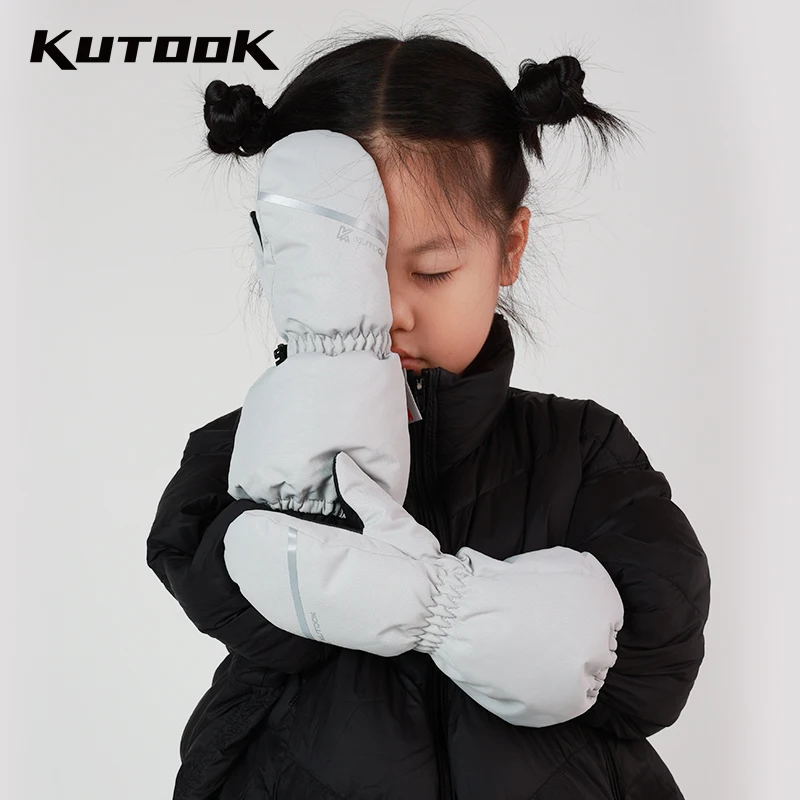 

KUTOOK лыжные перчатки для детей 4-8 лет, водонепроницаемые термозимние перчатки для мальчиков и девочек, теплые изолированные перчатки для сноуборда, варежки