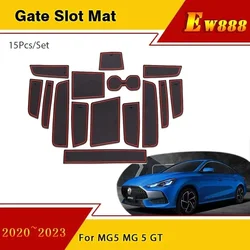 Anti-Slip Gate Slot Mat For MG5 MG 5 GT 2020 2021 2022 2023 Door Groove Pad Rubber Cup Cushion Car Styling Stickers Accessories