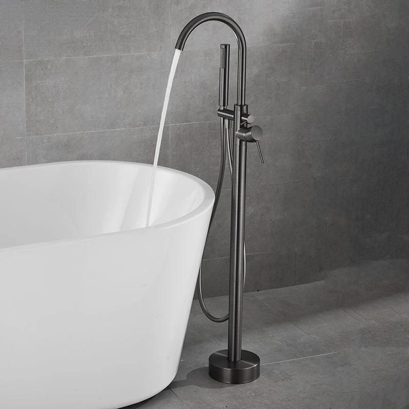 

Gunmetal Floor Stand bathtub faucet brush gray bathtub stand tap Shower Mixer Brass Shower Gold floor Bathtub stand faucet