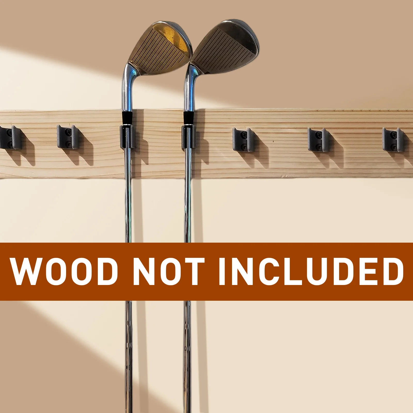 10 Holder Golf Club Wall Hanging Storage Display Rack for Wall Mount Organization