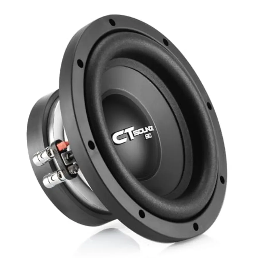 

Car audio subwoofer for enclosed trunk installation, polypropylene cone with rubber surround, black finish, high-power 600-watt