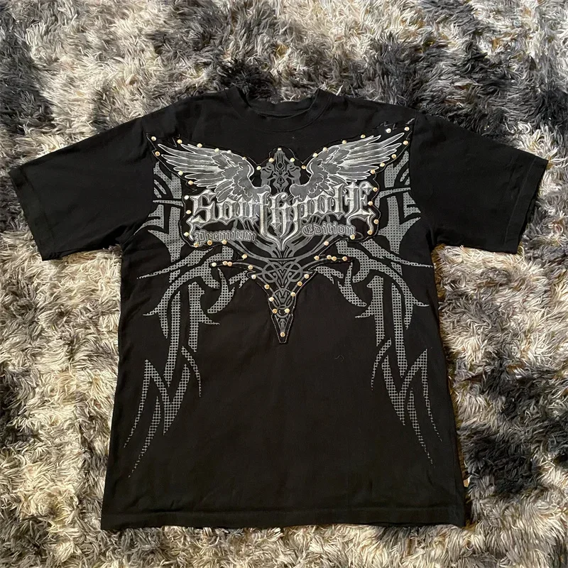2026 Sommer Neuer Gotischer Stil Urban Fashion 3D-Gedrucktes Herren-T-Shirt. Der Stoff ist weich und atmungsaktiv, geeignet für den täglichen Gebrauch. – Detail 10