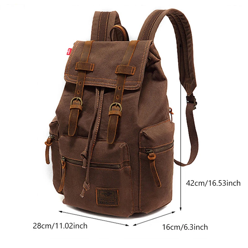 Fashion Men\'s Backpack Vintage Canvas Backpack School Bag Men\'s Travel Bags Large Capacity Travel Laptop Retro Bag Dropshipping