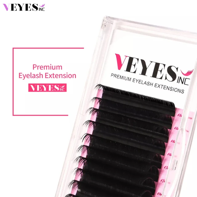 Veyes Inc Klasyczne przedłużanie rzęs Veyelash 8-16 Mix Indywidualne przedłużanie rzęs Matowe czarne jedwabne rzęsy Hurtownia dla urody