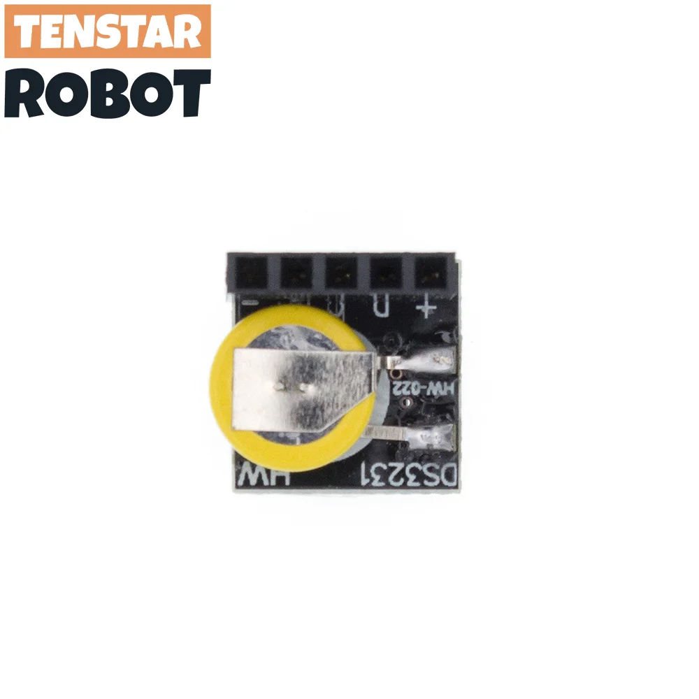 TENSTAR 5 pièces Mini DS3231 Module d'horloge en temps réel 3.3 V/5 V DS3231SN/DS3231M avec batterie pour Arduino pour Raspberry Pi