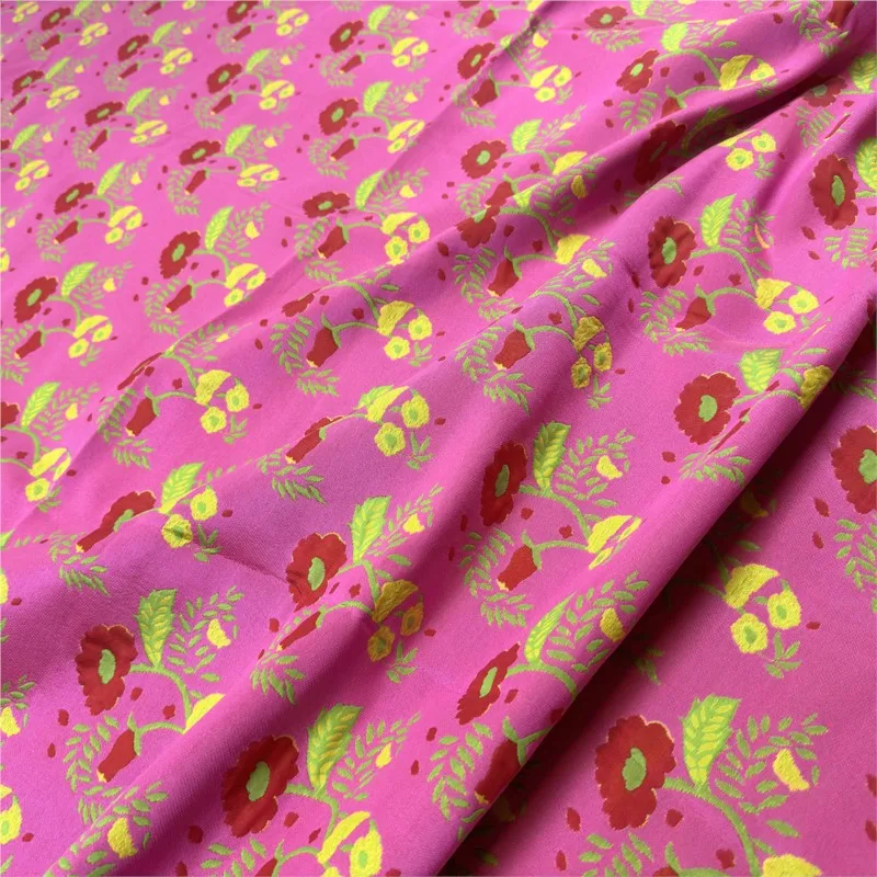 

Festive colored jacquard fabric for clothing dresses sub-sets cheongsams brocade and parent-child clothes