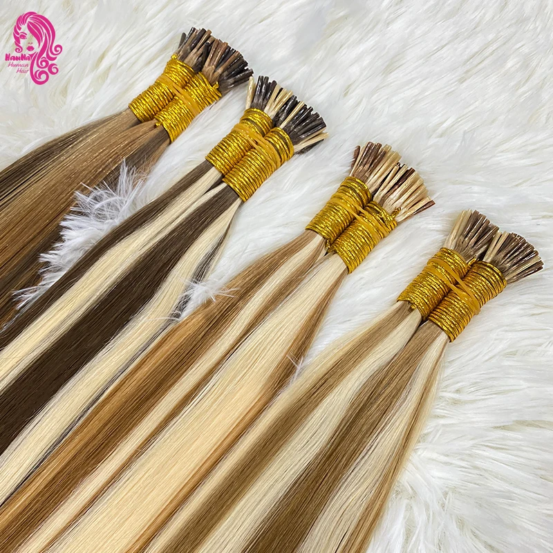 I Tip Cabelo Humano Com Queratina Vietnamese Highlight Color Human Hair Extensions Blonde Hair Extensions 50g/50Strands