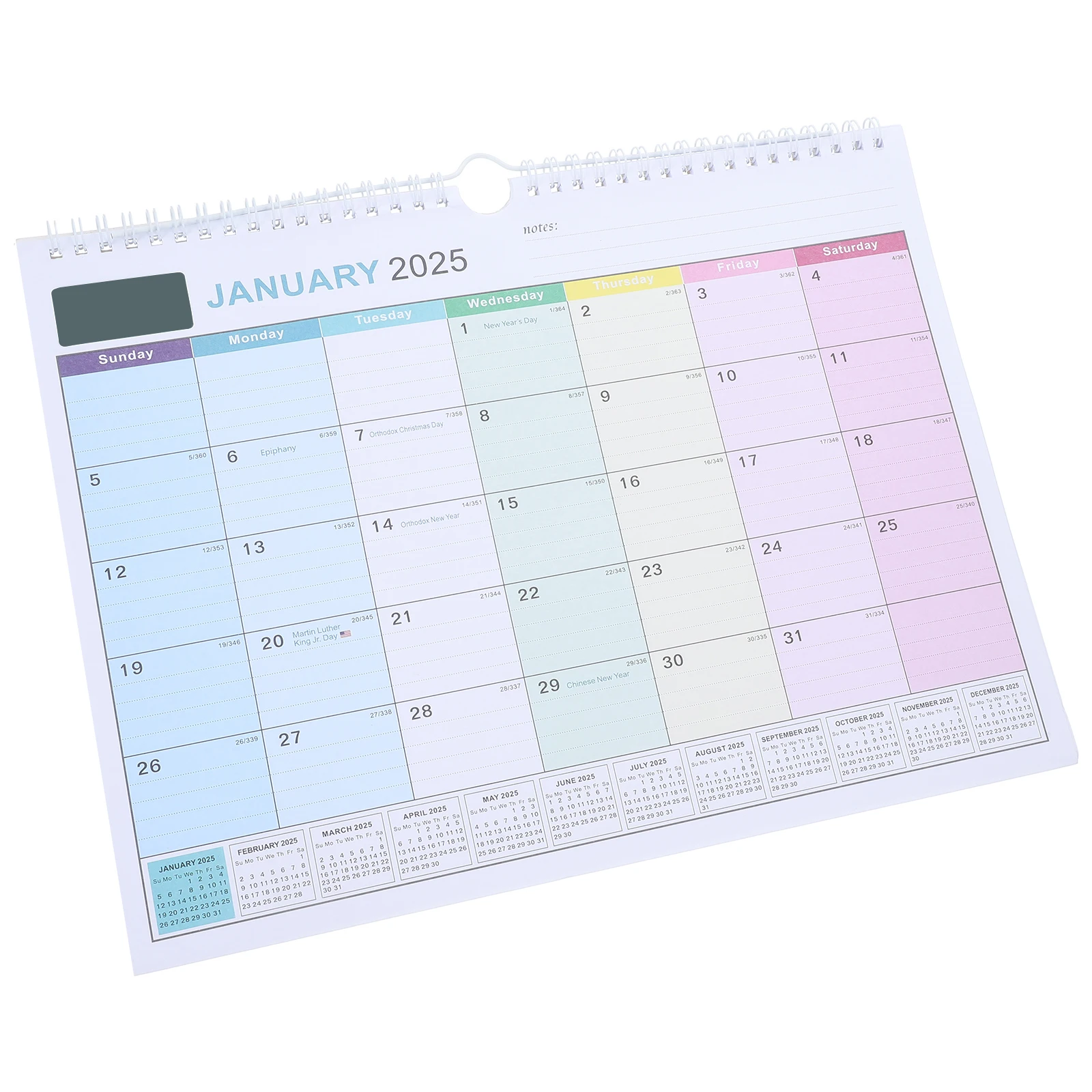 

FSC Paper Calendar Spiral Wall Monthly European Style Planner Family Cute Office