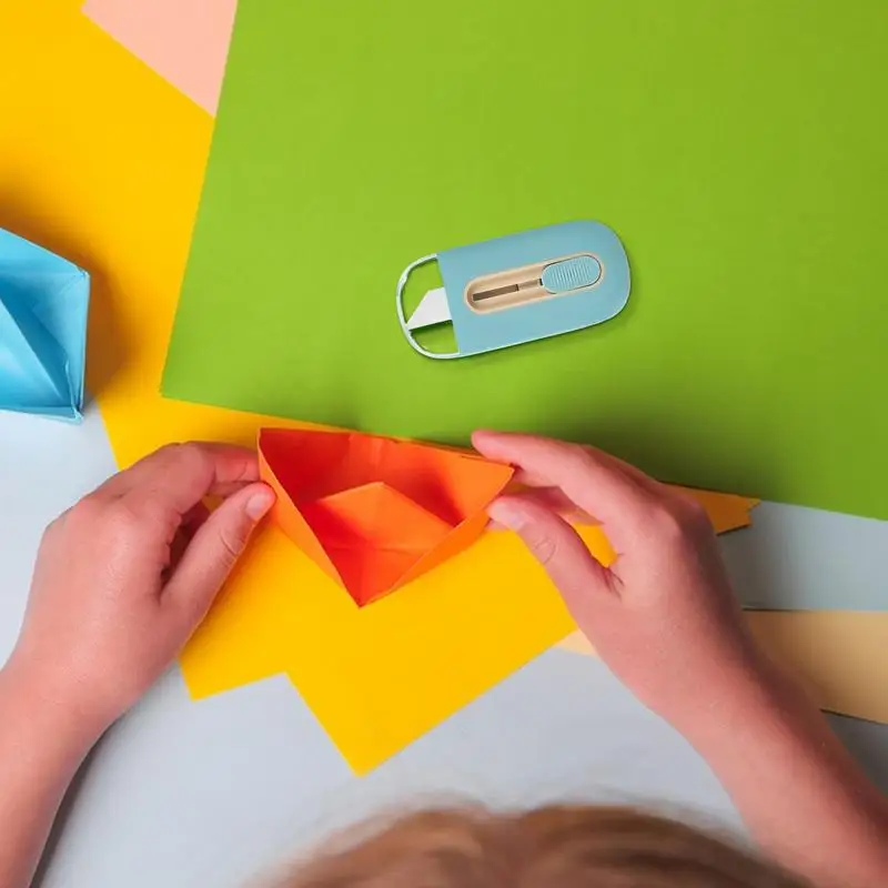 Paper Cutter Unwrapping Tool Sturdy & Safe Wrap Box Opener Box Cutters With Automatic Locking Portable Letter Opener For