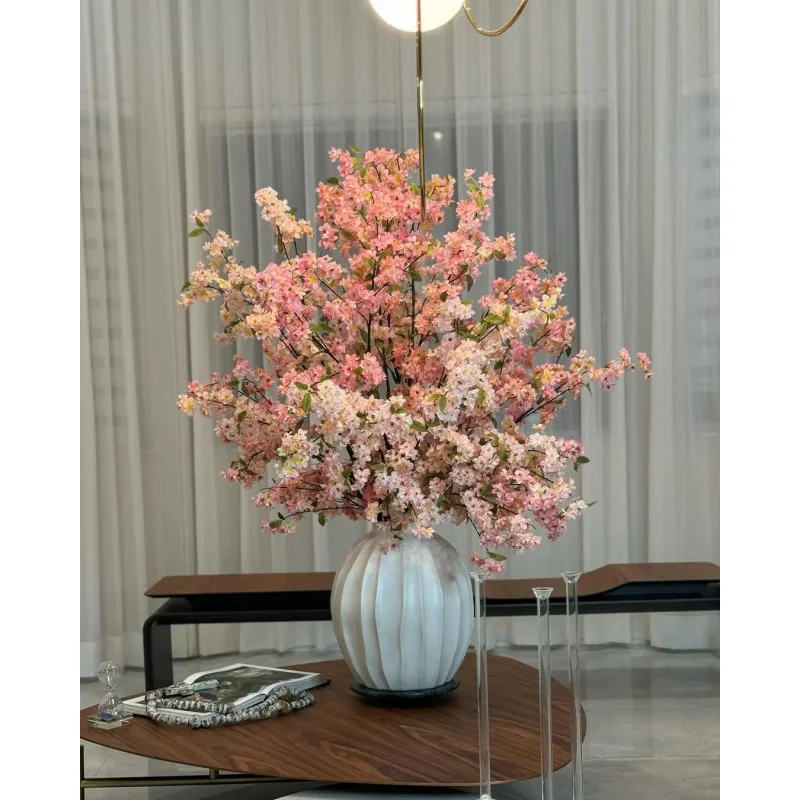 Bonsai Artificial Indoor High Quality Potted Flower Pots Ornamental Cherry Blossom Trees