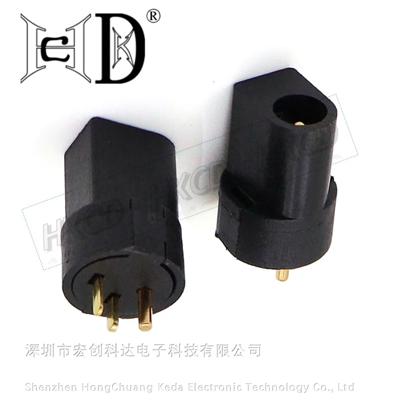 5PCS DC-097 gold-plated power socket 3.5*1.3 low current three pin straight insertion vertical DC female socket DC097
