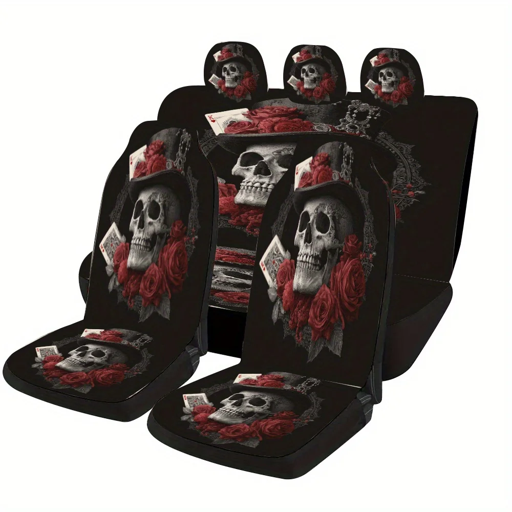 set-di-coprisedili-per-auto-in-stile-romantico-e-scuro-con-teschio-con-cappello-a-cilindro-e-rosa-rossa-motivo-carta-da-poker--adatto-alla-maggior-parte-delle-auto-decorazione-alla-moda-e-unica