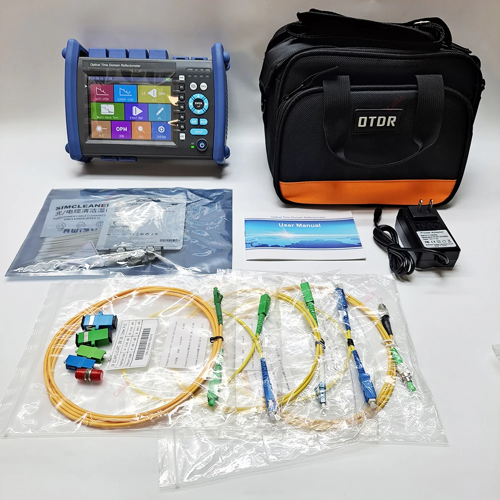 เครื่องวัดความยาวคลื่นใยแก้วนำแสง OTDR รุ่น JW3302E แบบสองความยาวคลื่น 1310-1550 นาโนเมตร 32-30 เดซิเบล แอคทีฟ 1550 นาโนเมตร 20 เดซิเบล ระยะ 80 กิโลเมตร พร้อมหัวต่อ SC แบบสัมผัส