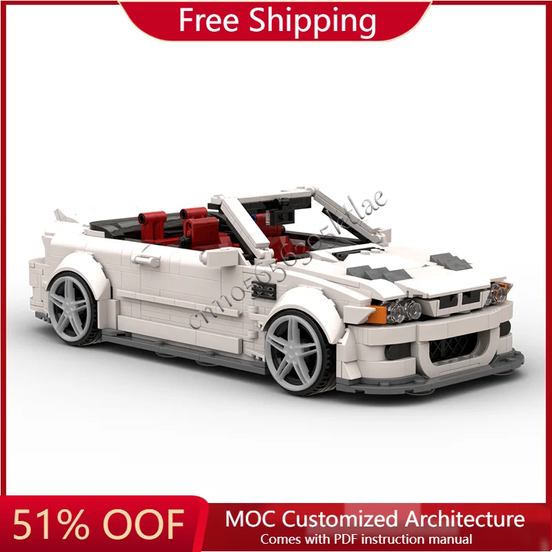 

1226 шт. MOC белый Премиум-трансформер, модель спортивного автомобиля, строительные блоки, скоростной автомобиль, кирпичи, игрушки «сделай сам», подарки-сюрпризы для детей и взрослых