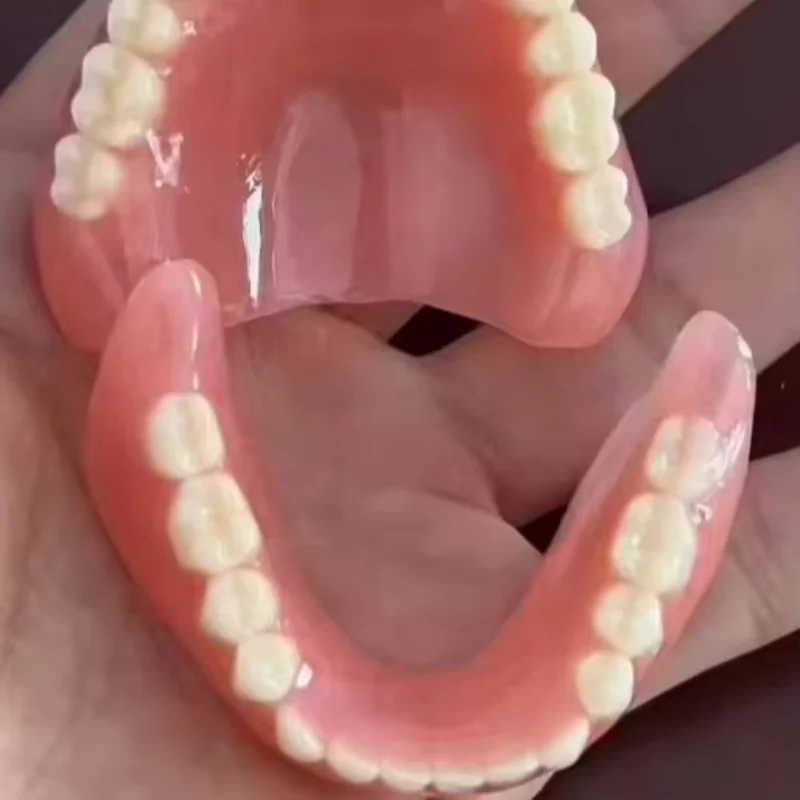 Upper Lower Full Mouth Decorative Teeth Cosmetic Set Realistic Temporary Smile Makeup Prop Confidence Boost Decor Accessory