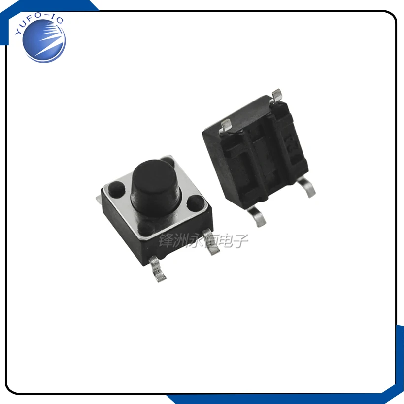 100PCS/LOT 6*6*6MM tact switch micro SMD switch 6*6*6 Tactile Push button switch 6X6X6MM