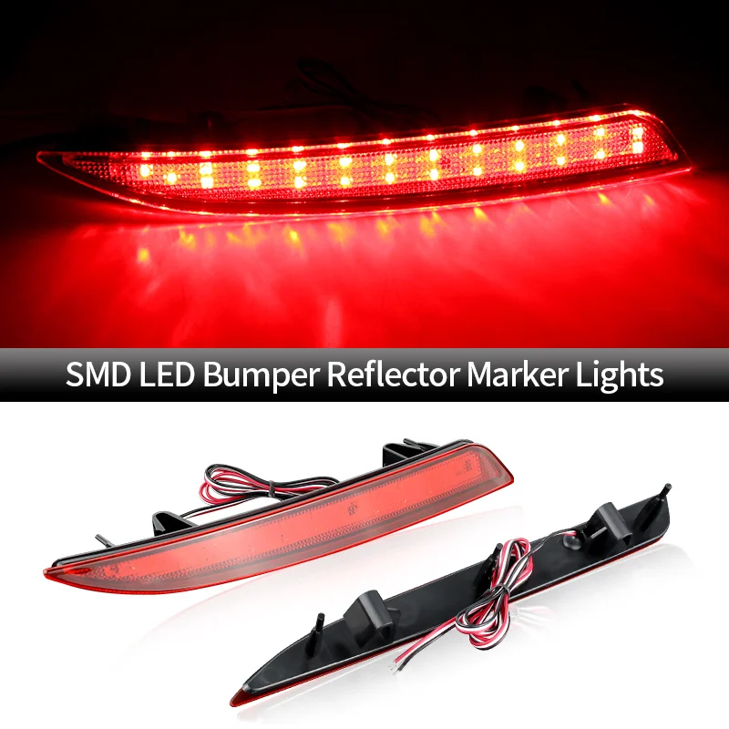 

2 × для Opel/Vauxhall Astra J MK VI, 5-дверный хэтчбек 2009-2012, задний бампер автомобиля, стоп-сигнал, отражатель, светодиодный индикатор сигнала, противотуманная фара