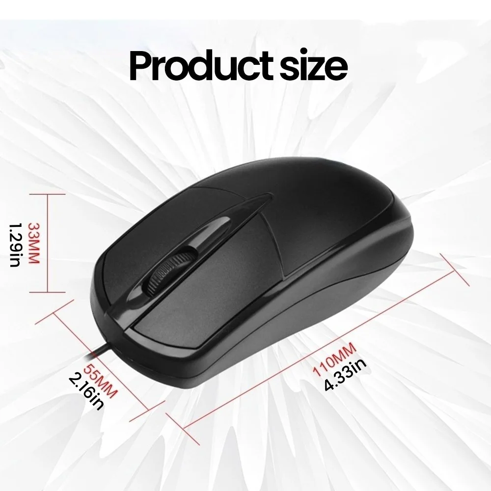 USB السلكية ماوس 1600 ديسيبل متوحد الخواص مكتب الألعاب ملحقات الكمبيوتر المكتبي للكمبيوتر المكتبي ماوس 1.5 متر مكتب كمبيوتر الأعمال #6