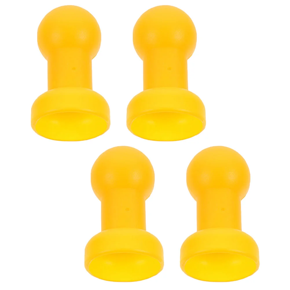 

4 Pcs Trampoline Tube Protector Professional Rod Cover Bottom Trampolines Caps Plastic Child