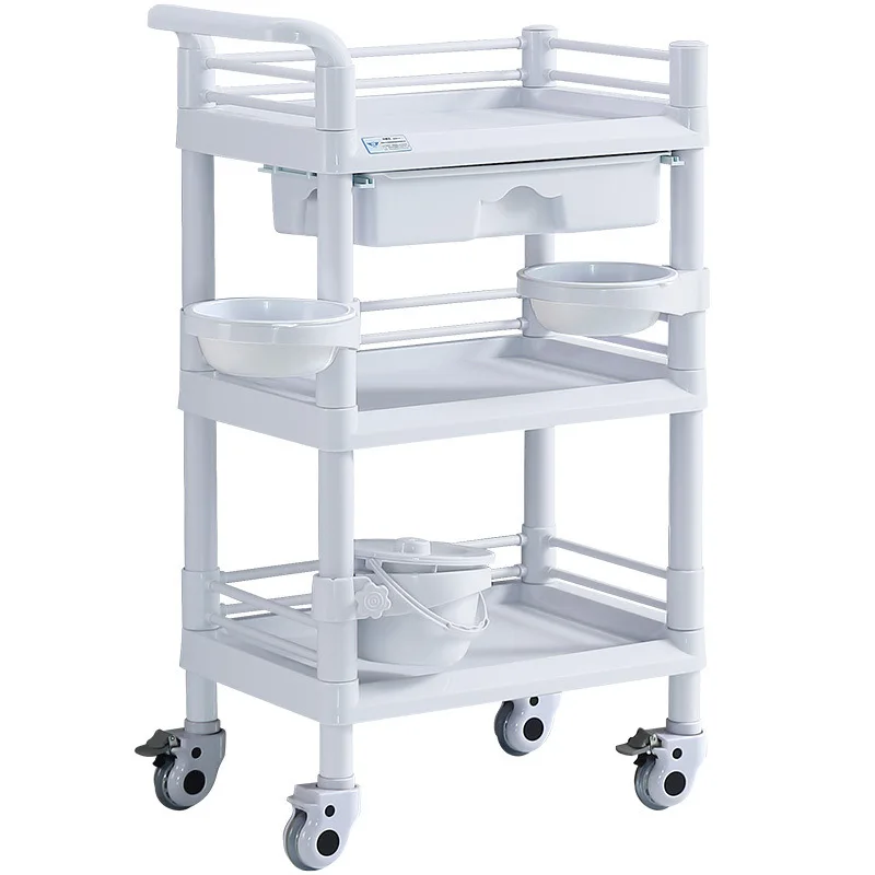 

Special tools vehicle for beauty equipment - All-metal beauty push cart with small bubble instrument treatment unit, small cart
