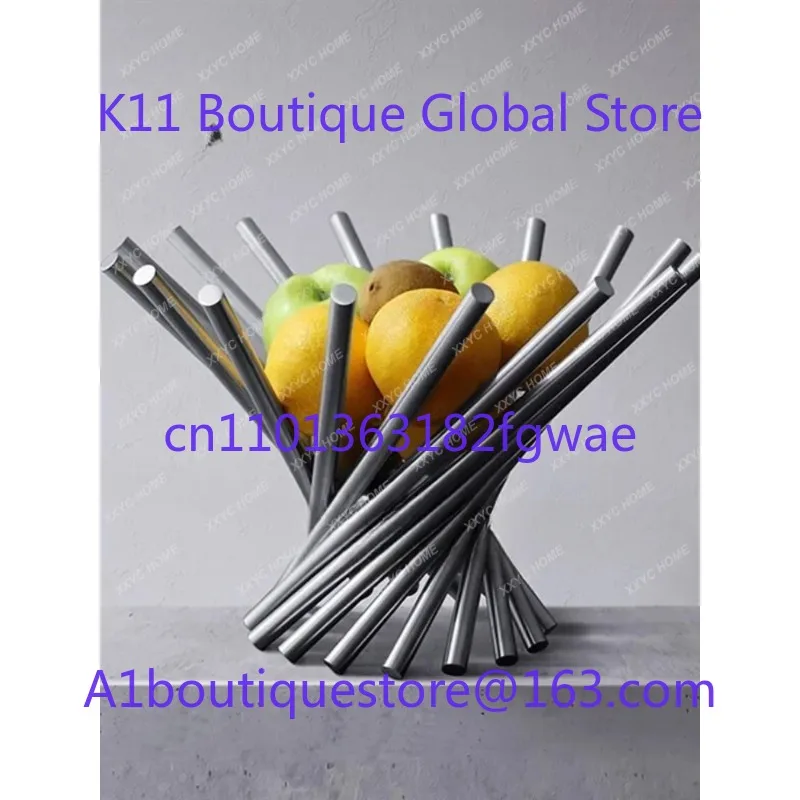 Obstkorbtablett aus Edelstahl