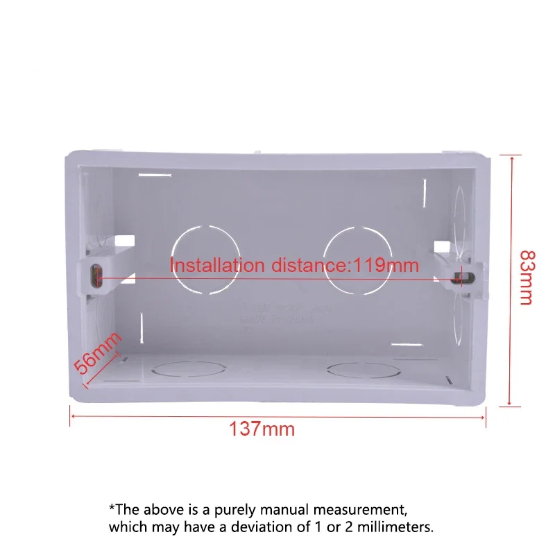 146 Rectangular Box Universal Wall Switch Socket Installation Bottom Box Cassette Box Flame Retardant Bottom Box Junction Box