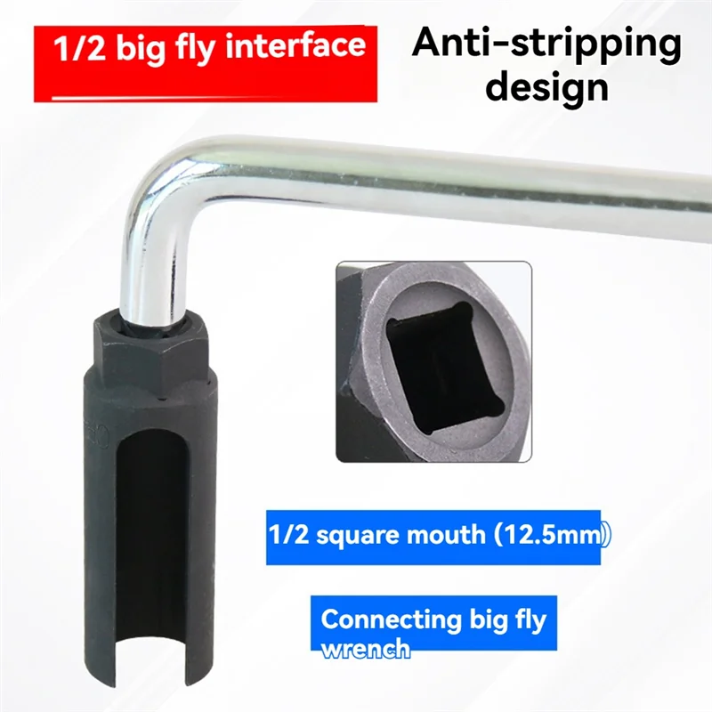 

Classy-Universal Black O2 Oxygen Sensor Socket Tool 1/2 Inch Square Drive Removal Cxygen Sensing Socket Wrench Car Tools