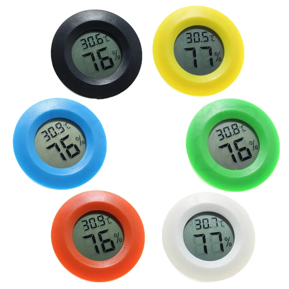 1pcs Round Electronic Thermometer And Hygrometer Reptiles Electronic Thermometer And Hygrometer