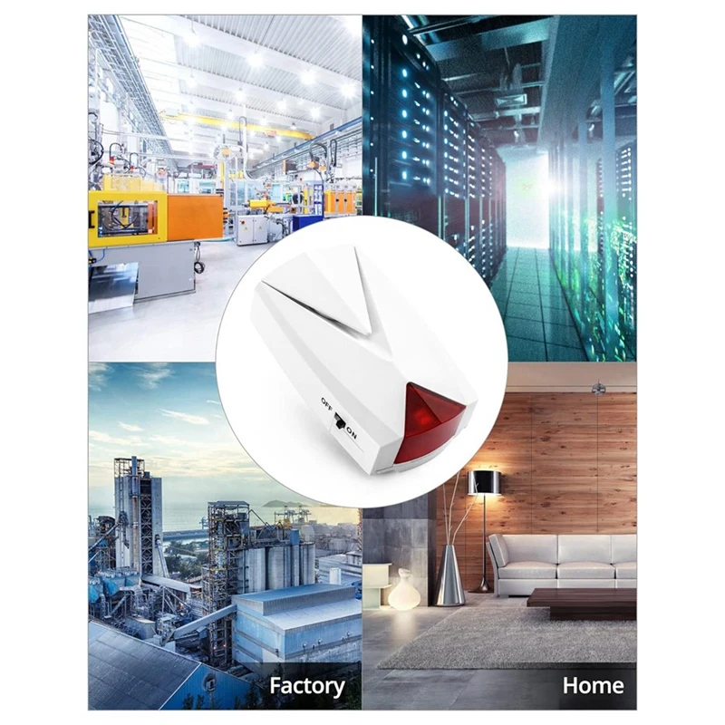 Stroomuitval Alarm, 118 Db Luid Sirene Met Led Licht, 110V Tot 220V, Off/On Alert, Ons Plug