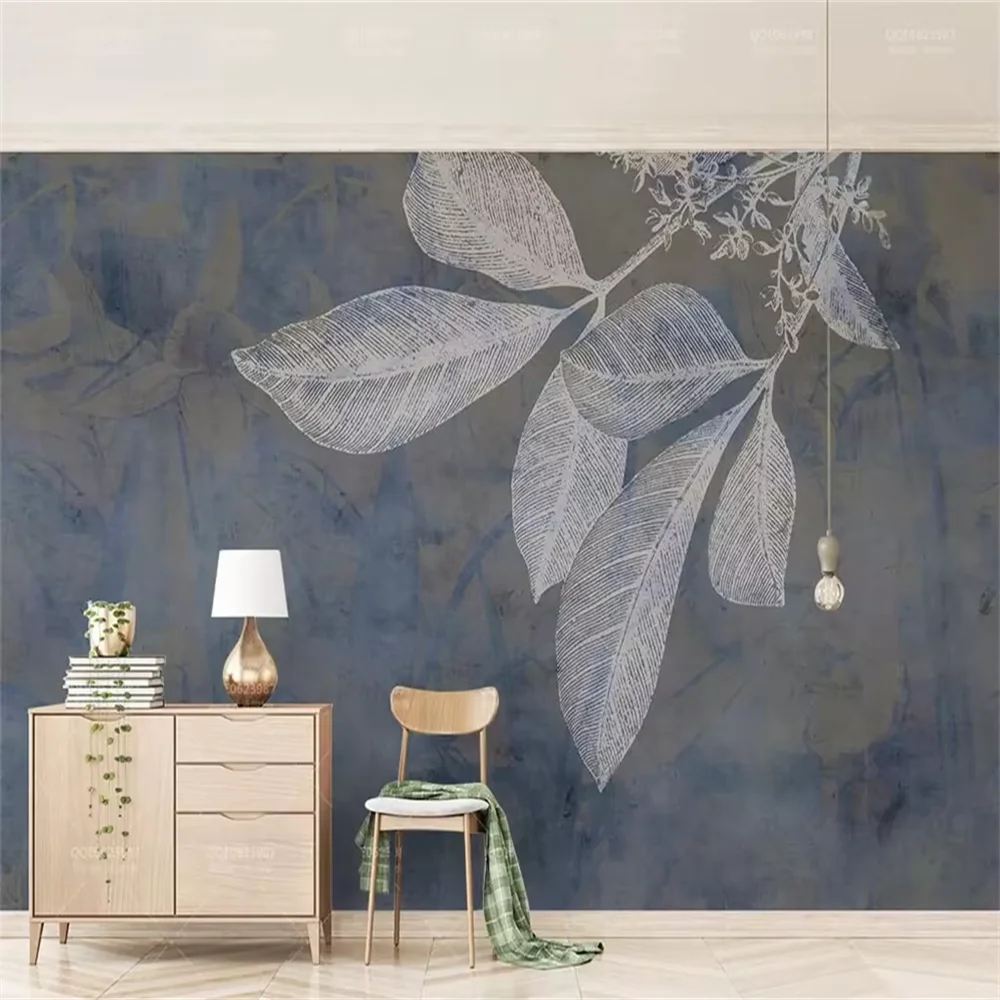 Custom Photo American style high-end new minimalist tropical rainforest bath bedroom living room TV background mural