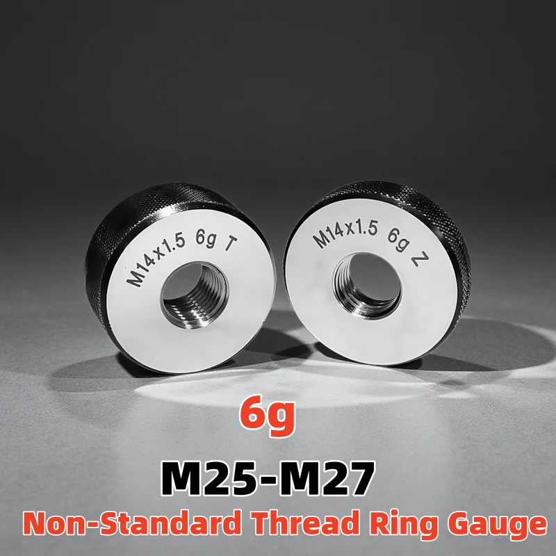 

1SET(1*GO+1*NOGO M25-M27 Non-Standard Metric Fine Tooth Thread Ring Gauge Accuracy 6g Measure Tool M25M2 M27 X1.5 0.5 0.75 3 2