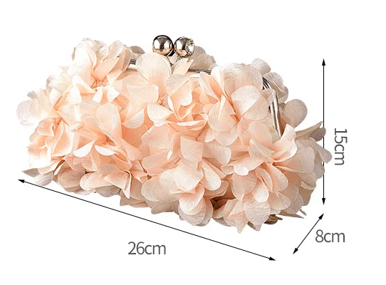 Satin Petal Evening clutch Bag Designer Dinner Party Wedding flower Purse wholesale