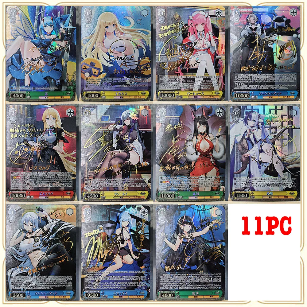 Anime Weiss Schwarz DIY ACG Boys Games Collectible Cards Christmas Birthday Gifts Board Game Noshiro Akagi Cheshire Miku Rem