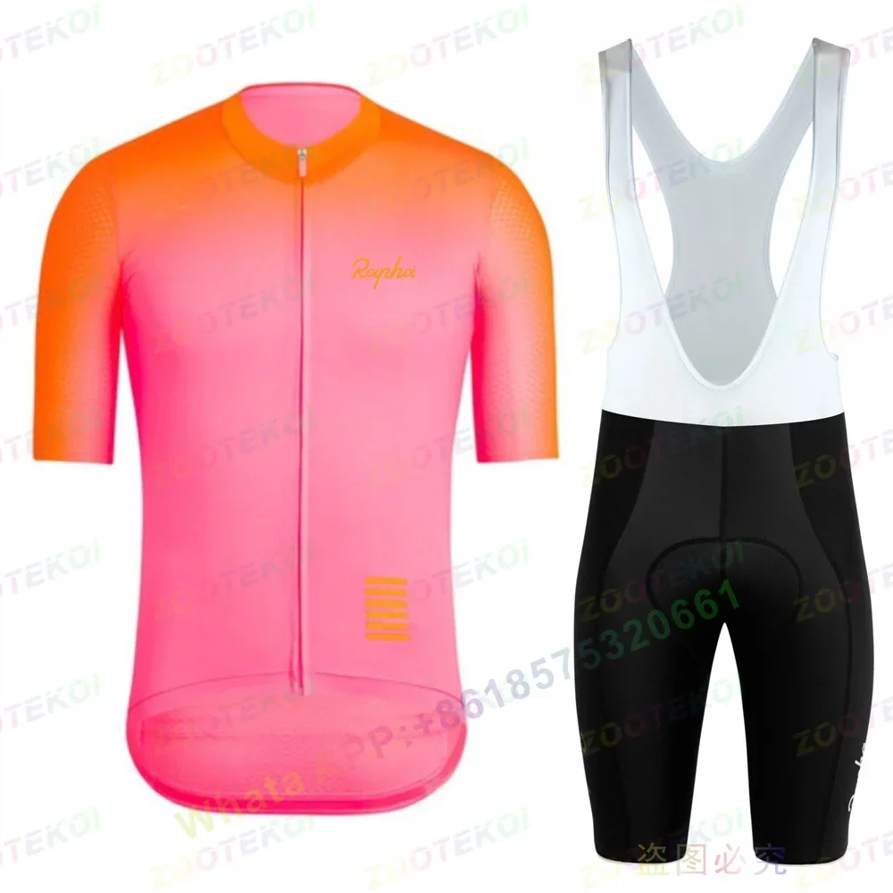 Roiphoi 2023 Gradient Team Cycling Jersey Set Cycling Clothing Men Road Bike Set Bicycle Uniform MTB Maillot Ropa Ciclismo