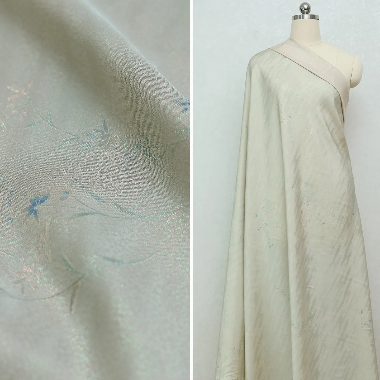 High Quality Dew Dyed Silk Silk Silk Silk Chinese Traditional Costume Tea Clothing Cheongsam Cloth Fabric