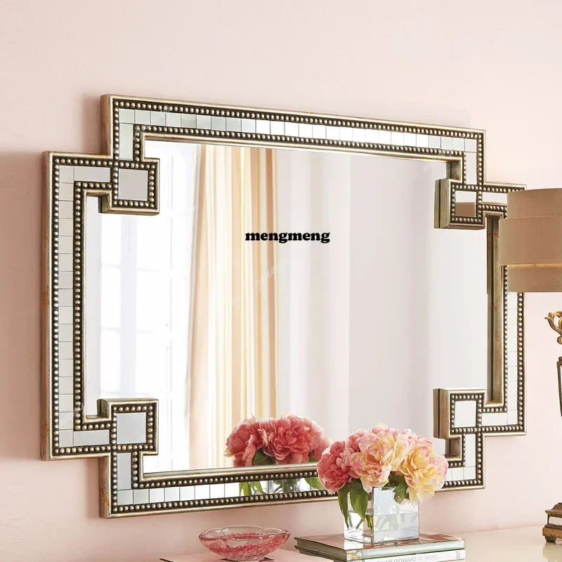 New arrive European luxury bathroom mirror Nordic style wall-mounted mirror dining room living room background wall decorative m