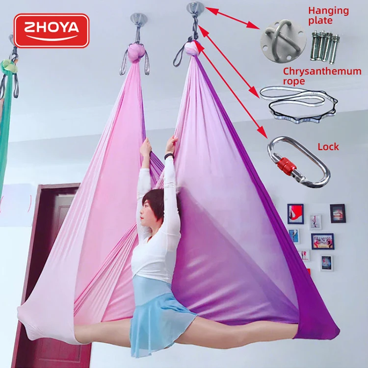 سعر المصنع بالجملة قوي نسيج الحرير المضاد للجاذبية أرجوحة اليوغا الجوية اليوغا سوينغ الوقوف #2