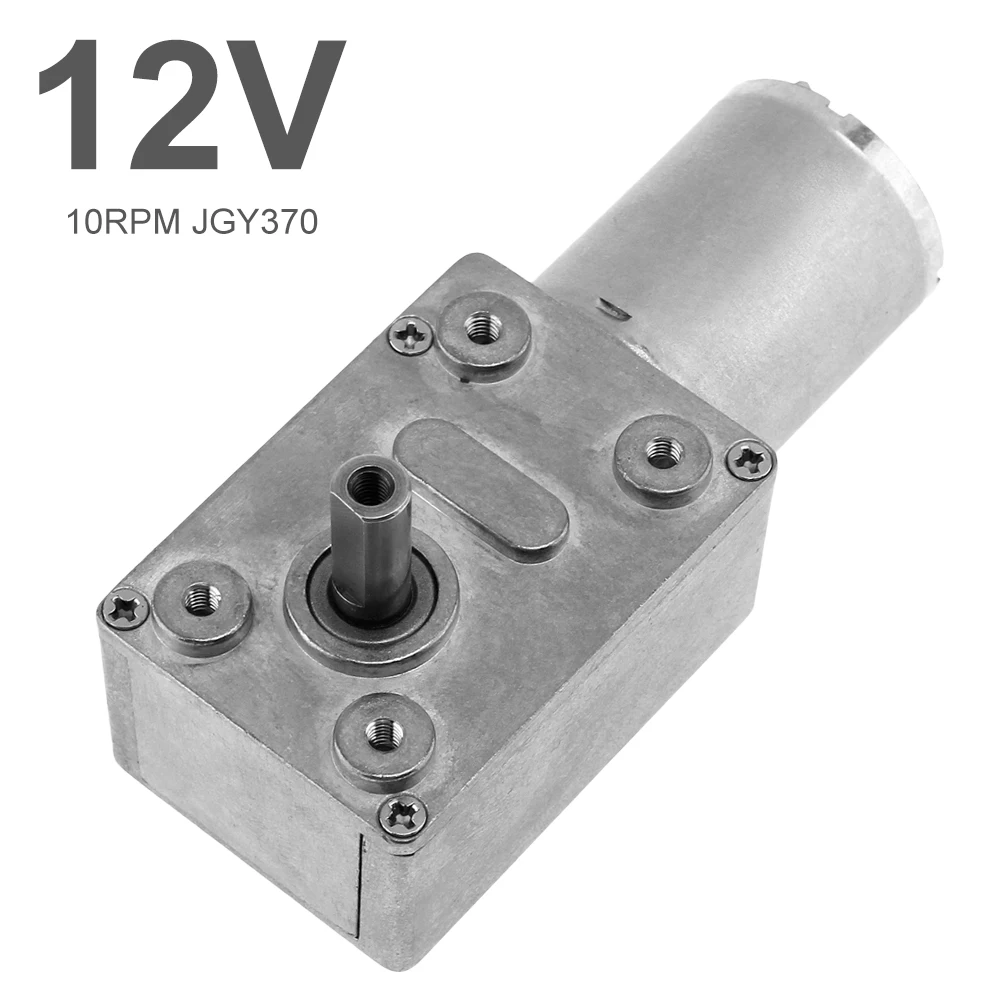 Image of JGY370 12V DC 10RPM Drehzahlreduzierender Motor mit Hohem Drehmoment Turbo-Schneckengetriebe und M3 Gewindeloch für DIY Intelligente Antriebsgeräte