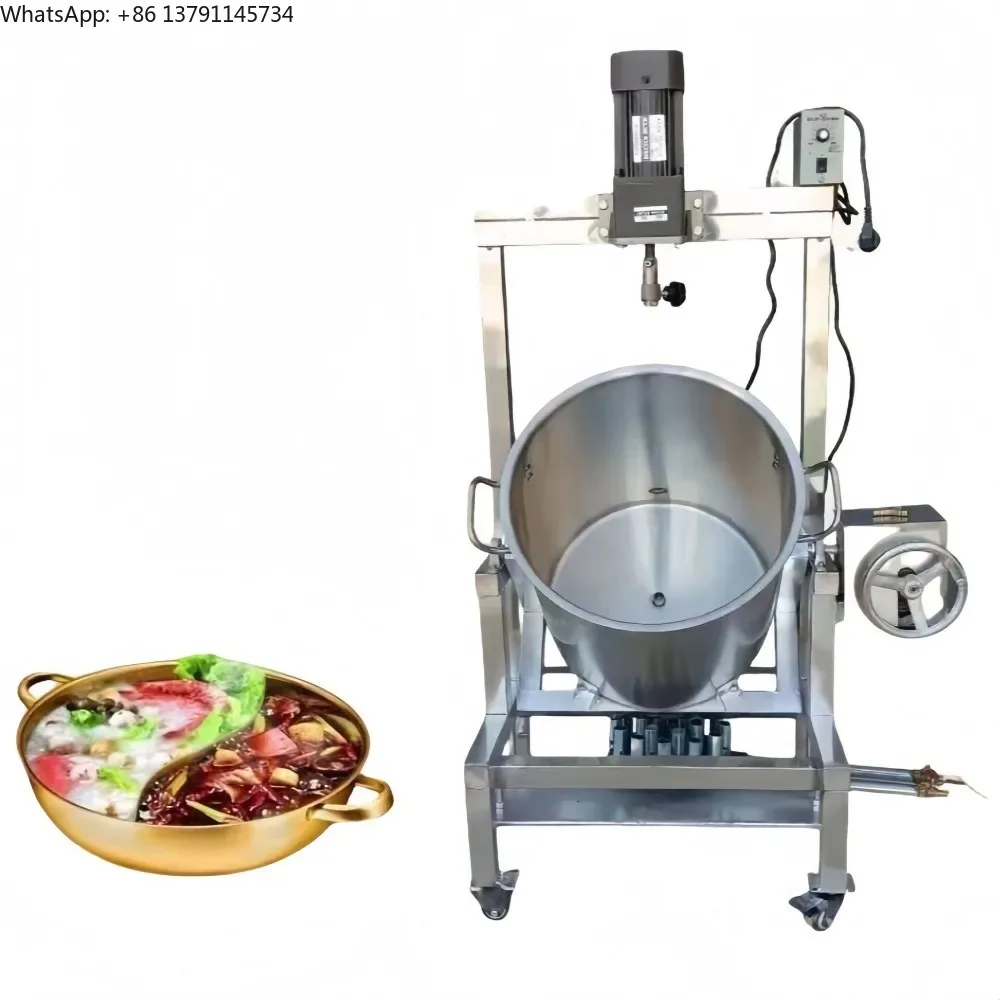 Large Electric Automatic Cooking Mixer Stainless Steel Pot High Efficiency Industrial Mixing Equipment for Spice Sauce