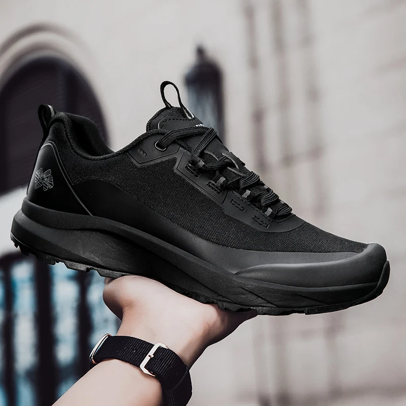 Black Waterproof Hiking Shoes for Men Mountain Mens Sneakers New Camping Trekking Boots Climbing Sport Safety Man Tactical Shoes