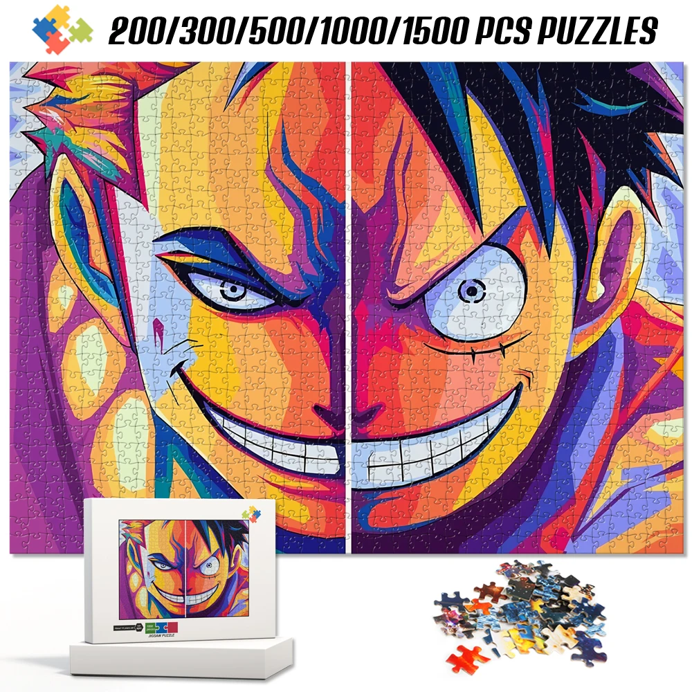 One Piece Luffy Zoro Jigsaw Puzzles Sudoku Game Educational Toys Stress Relief Relaxing Game Birthday Gifts for Children Adults