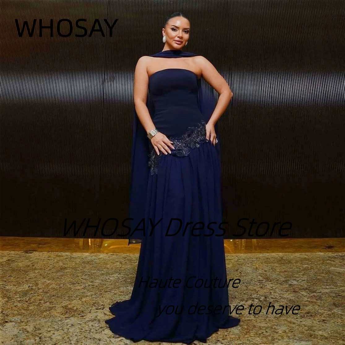 

Вечерние платья WHOSAY 2026: без бретелек, с аппликациями, для дня рождения, с шалью, длинные, с драпировкой, на заказ