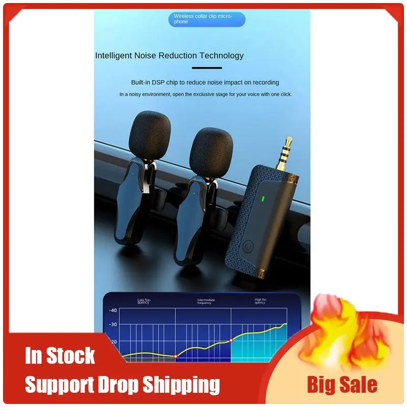 K35pro 무선 마이크 카메라 휴대 전화 녹음 용 라 발리에 마이크 사용하기 쉬운 비디오 스피커 헤드셋