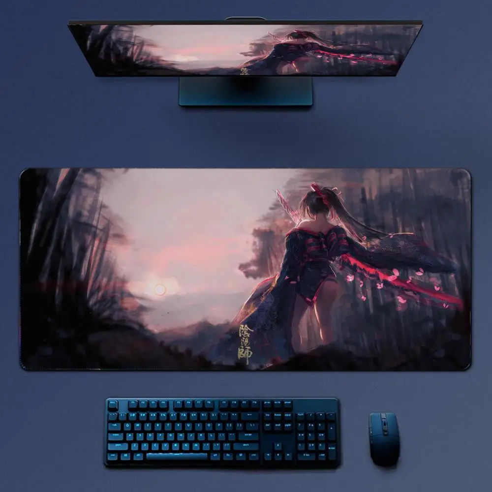 Game Anime Onmyoji Mousepad Large Gaming Mouse Pad LockEdge Thickened Computer Keyboard Table Desk Mat