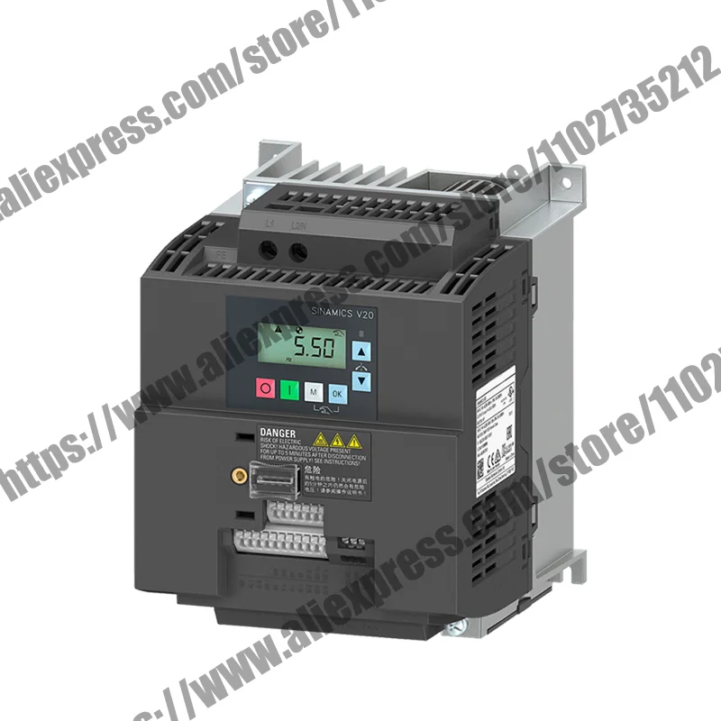 

V20 1AC200-240V -15/+10% 47-63HZ RATED POWER 2.2kW WITH 150% OVERLOAD 6SL3 210 6SL3210-5BB22-2UV1,6SL32105BB222UV1