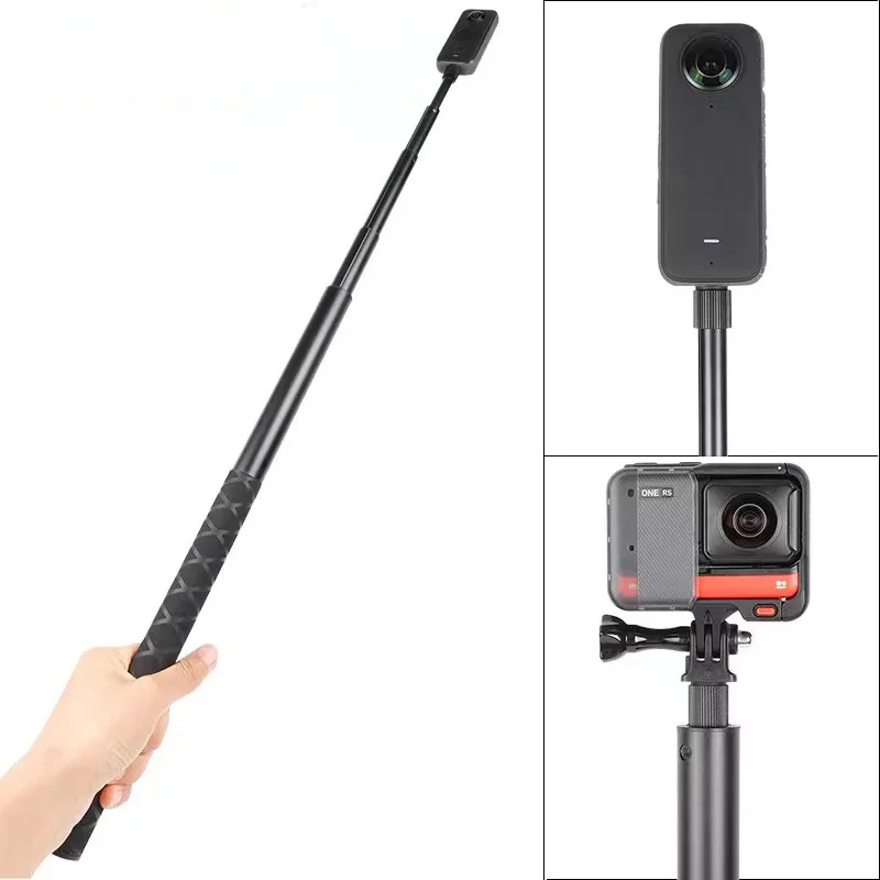 Metal Invisible Extended Edition Selfie Stick Scalable Monopod For Insta 360 ONE X2/3X4 Accessories For Camera Stick Tripod